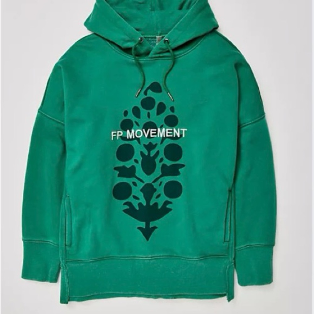 FP Movement by Free People Green Graphic Hoodie